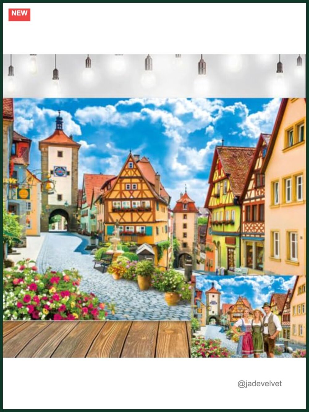 Oktoberfest Backdrop 7x5ft German Bavaria Street Scene Photo Booth